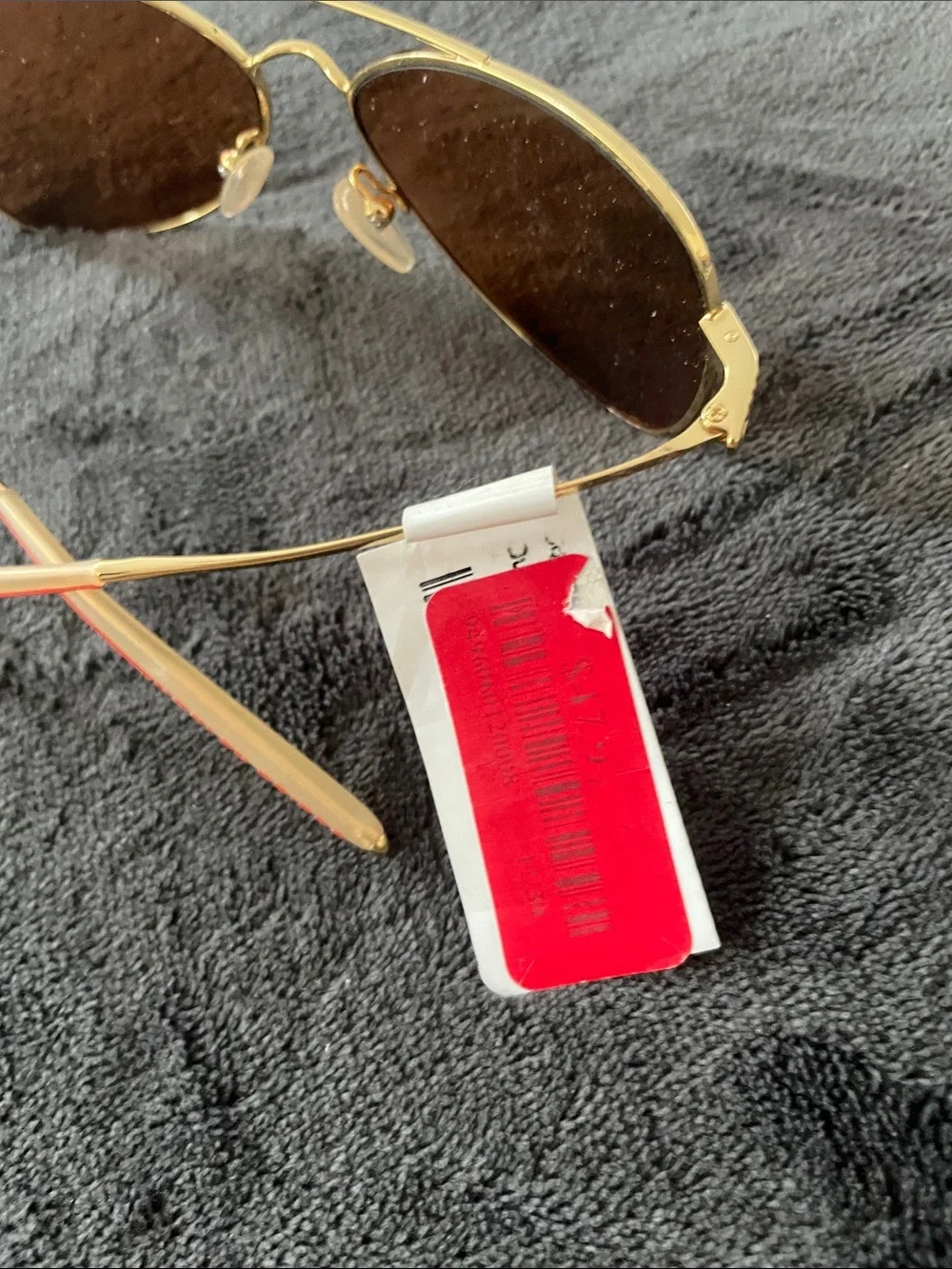 Women's Gold Aviator Sunglasses with Brown Lenses vintage